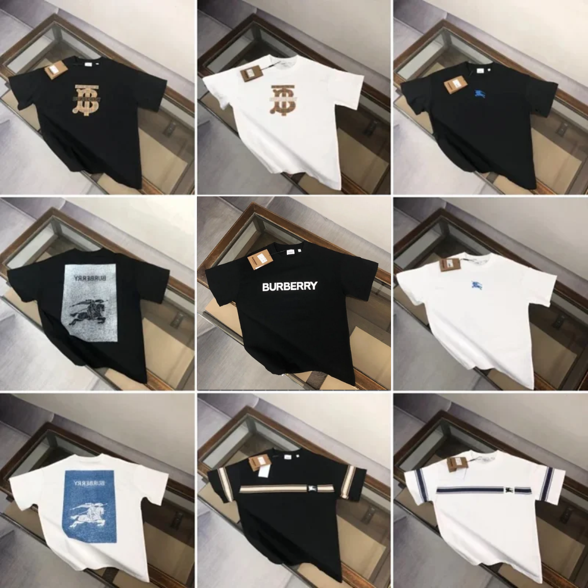 Burberry T-Shirts Short-Sleeve Graphic Logo T-Shirt image 1