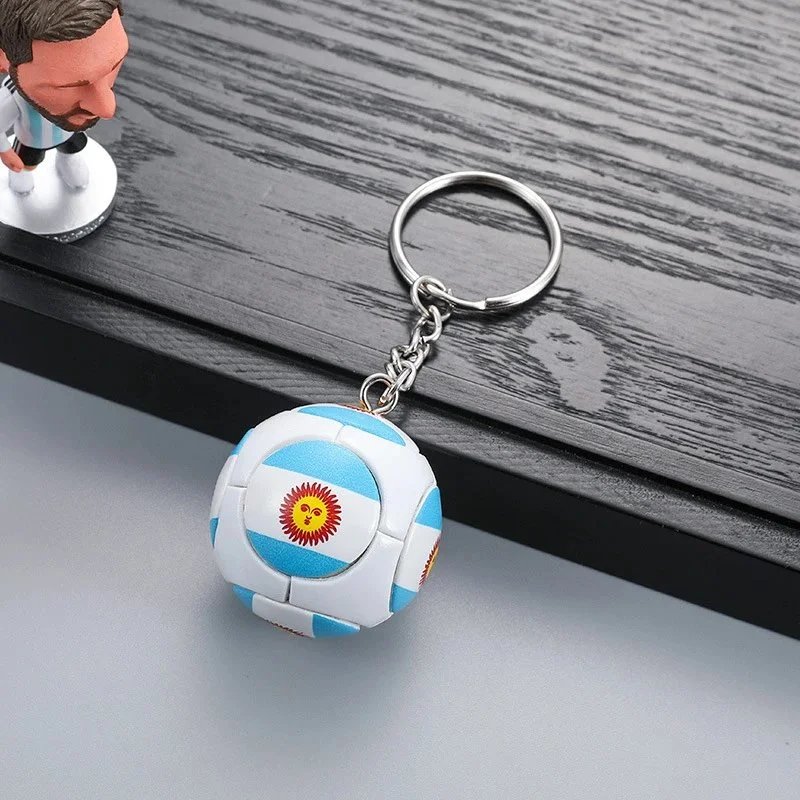 Unbranded Uncategorized Country Flag Football Keychain — Argentina