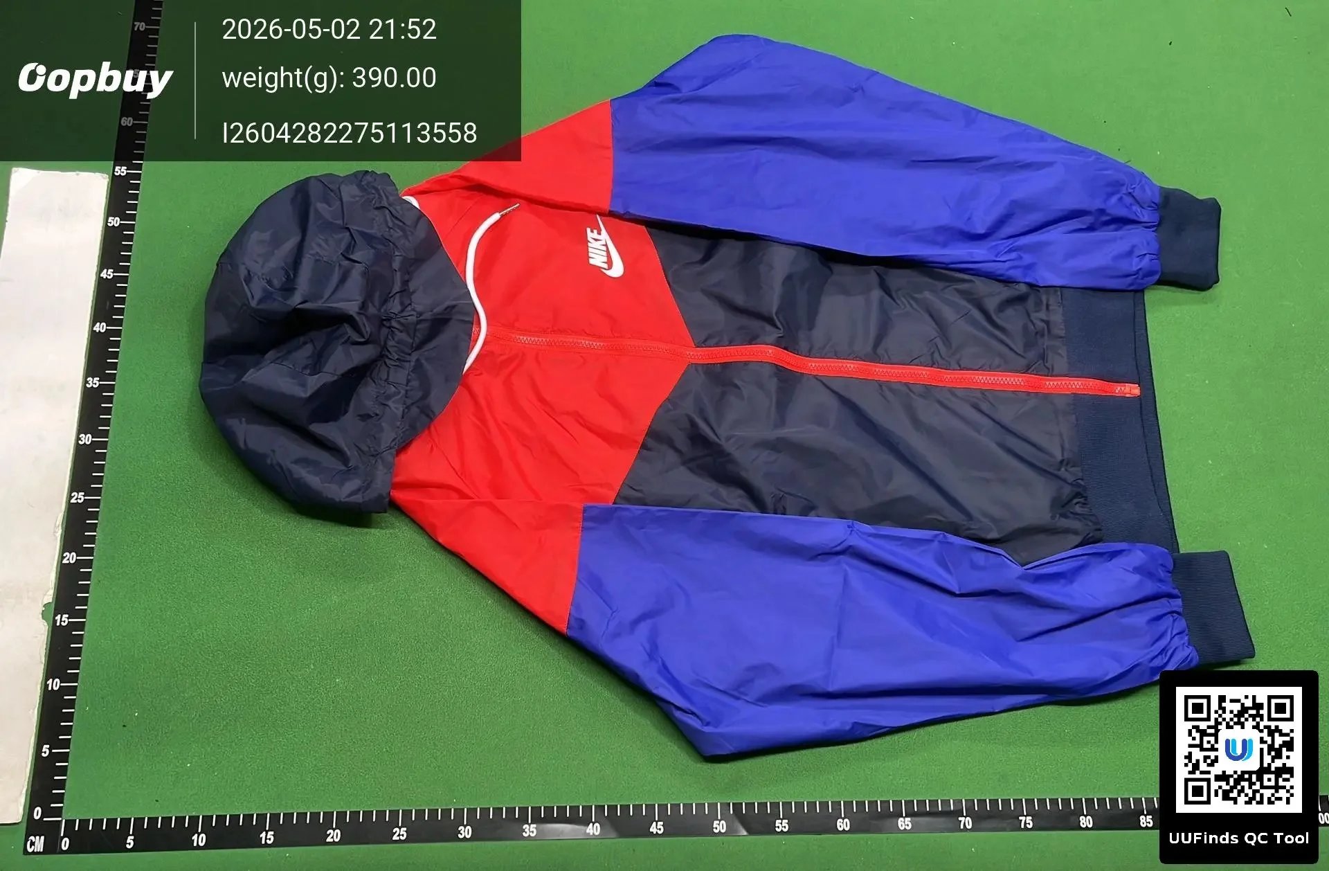 Nike Jackets Hooded color-block windbreaker jacket image 10