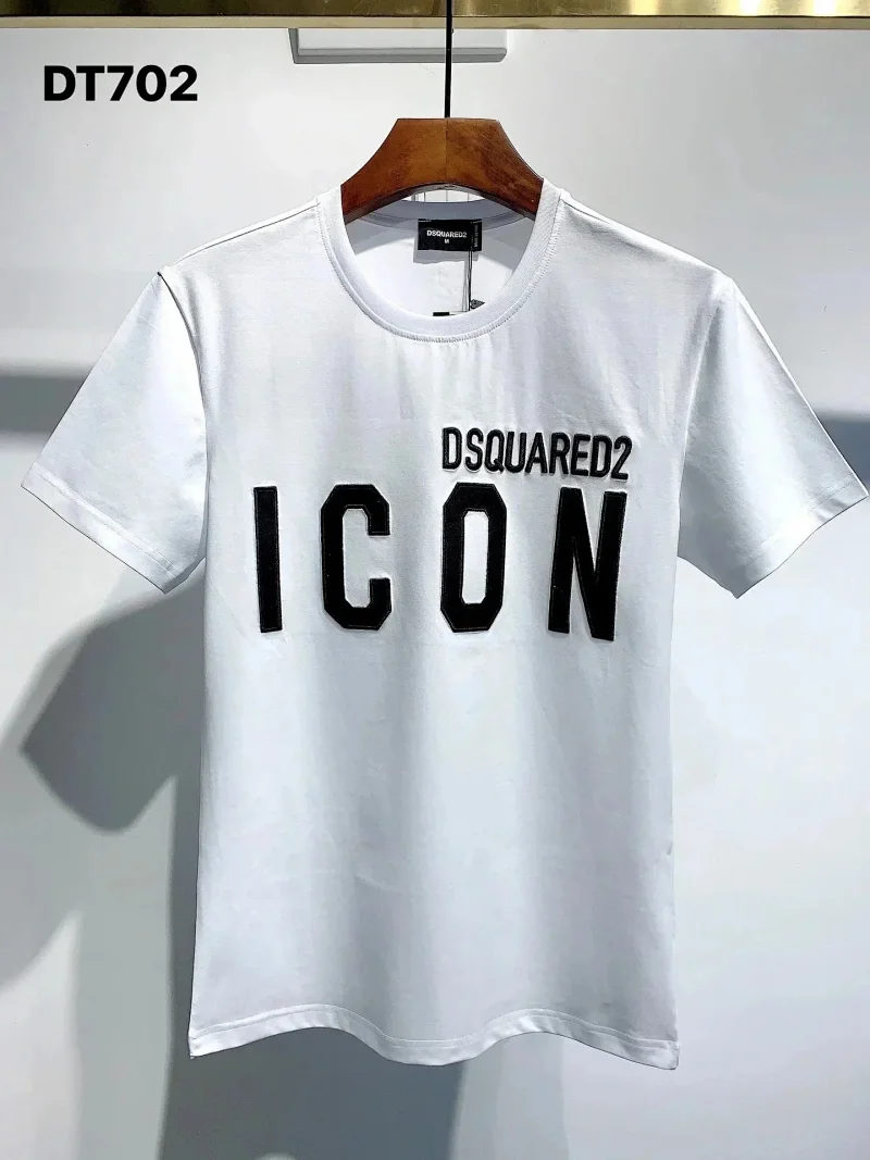 Dsquared2 ICON Flocking White T-shirt - rep koszulki