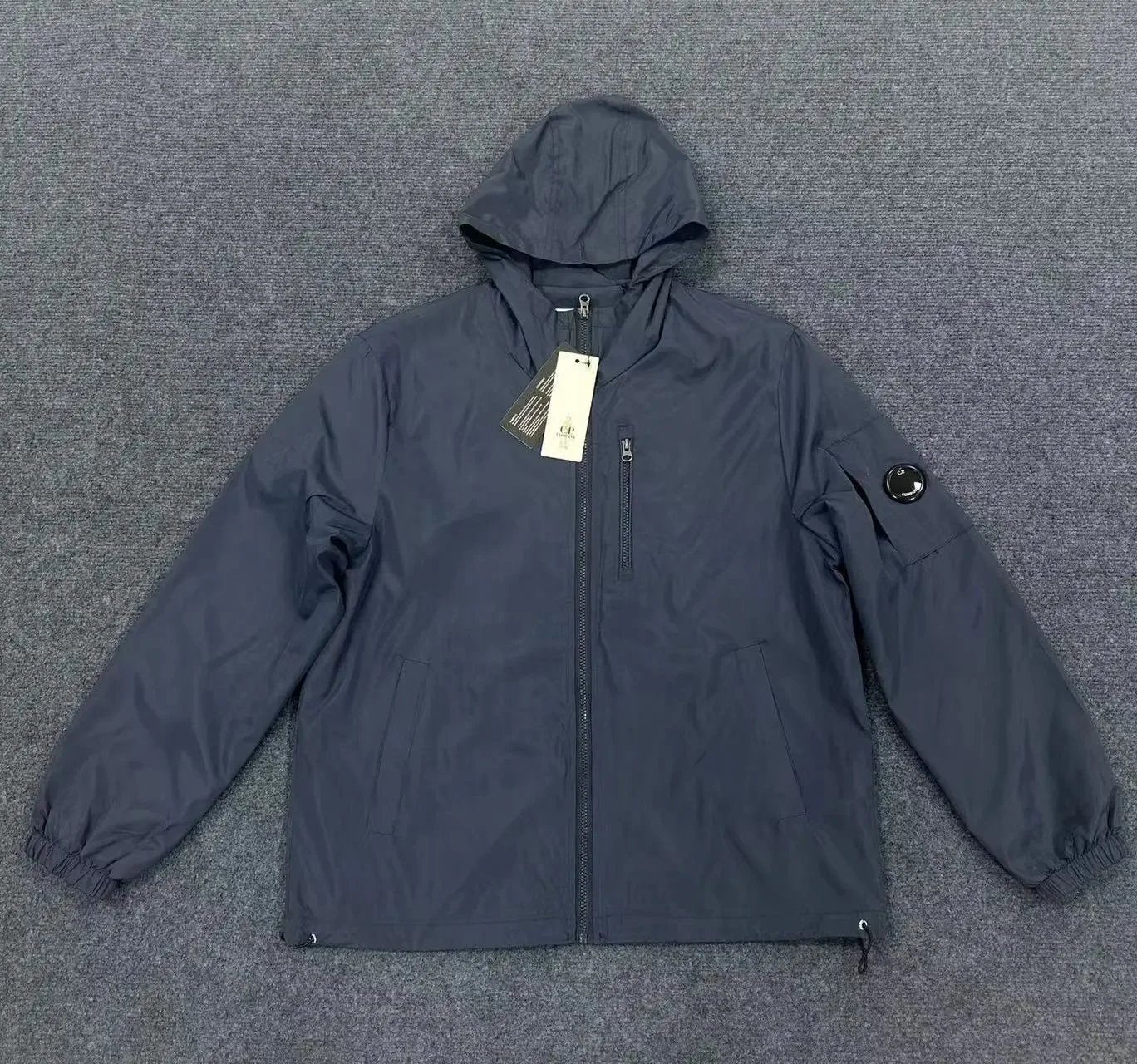 Nike Jackets Hooded color-block windbreaker jacket — C.P-Navy Blue