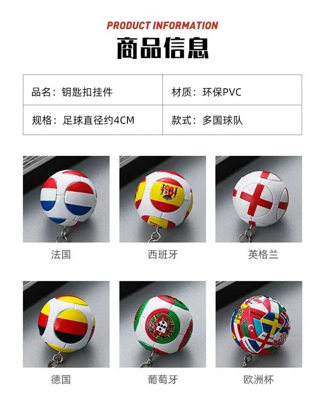 Unbranded Uncategorized Country Flag Football Keychain product detail image 3