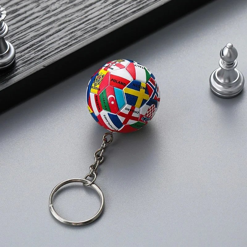 Unbranded Uncategorized Country Flag Football Keychain — Worldwide
