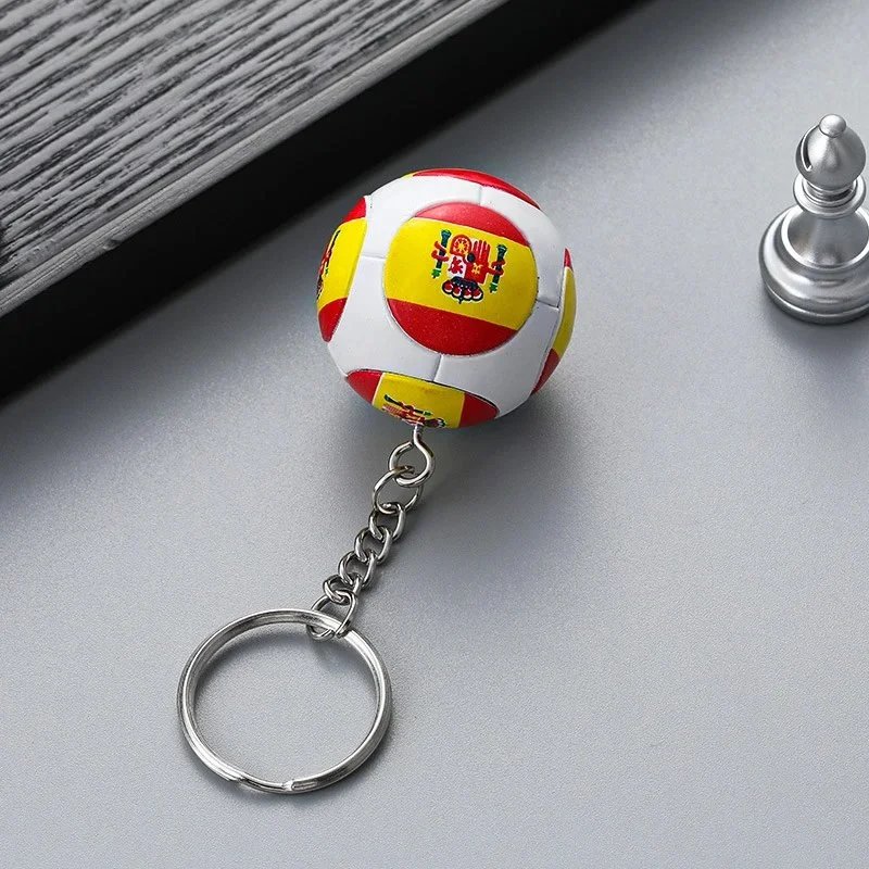 Unbranded Uncategorized Country Flag Football Keychain — Spain