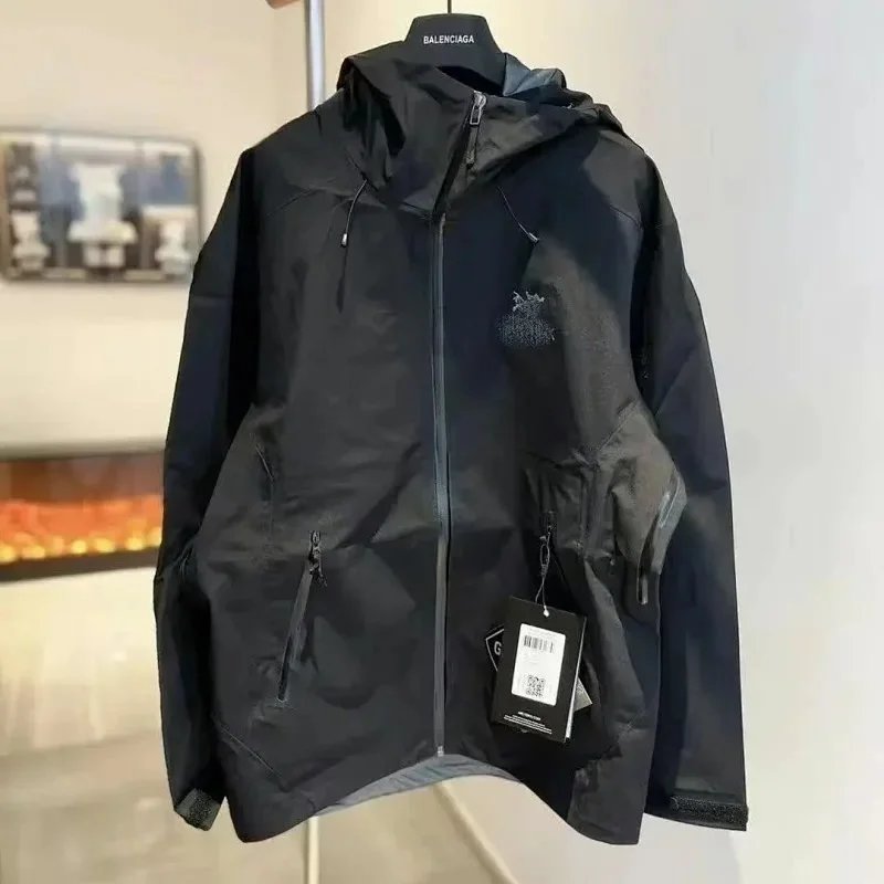 Nike Jackets Hooded color-block windbreaker jacket — ARC-Black
