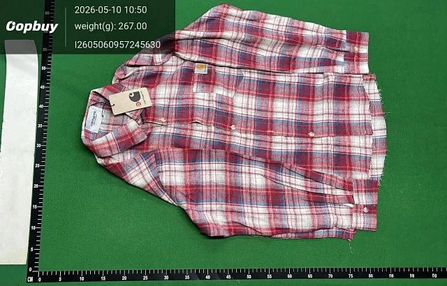 Chrome Hearts Shirts Long-Sleeve Plaid and Cross-Motif Button-Up Shirt product detail image 8