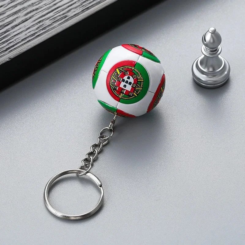 Unbranded Uncategorized Country Flag Football Keychain — Portugal