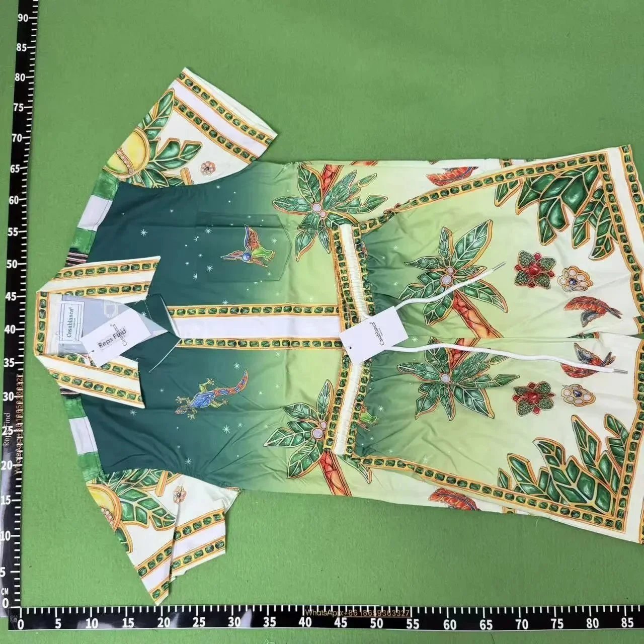 Casablanca Matching Sets Short-Sleeve Printed Shirt and Shorts Set — Q289 Set