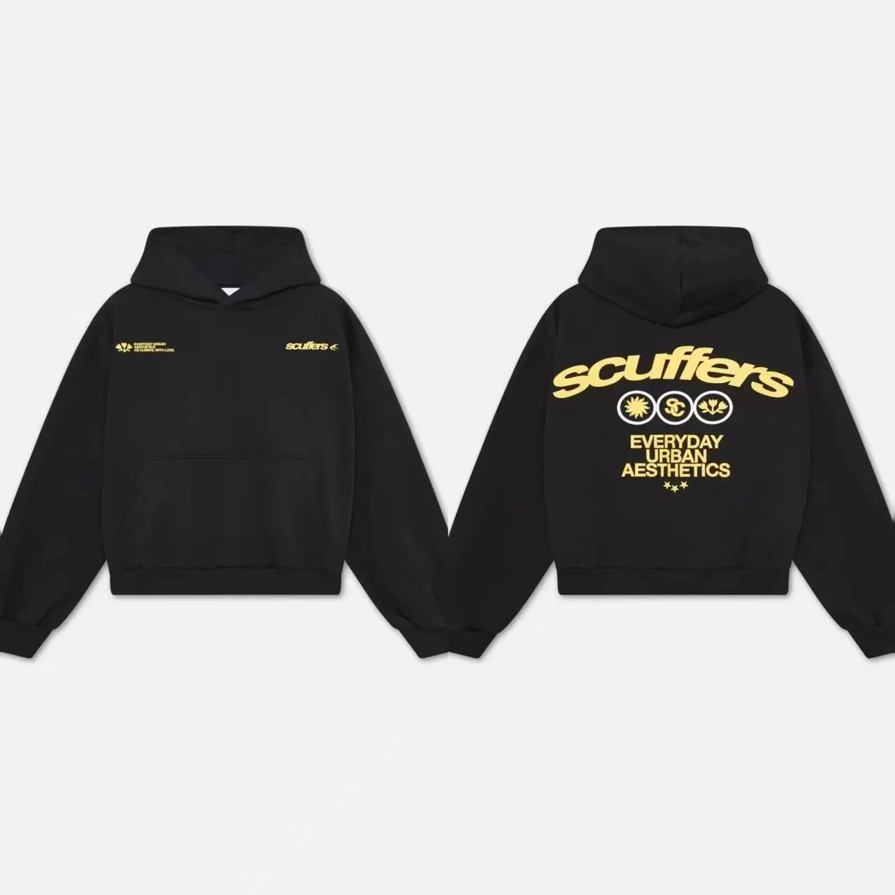 Scuffers Hoodies & Sweatshirts Logo Print Hooded Sweatshirt with Kangaroo Pocket — 31