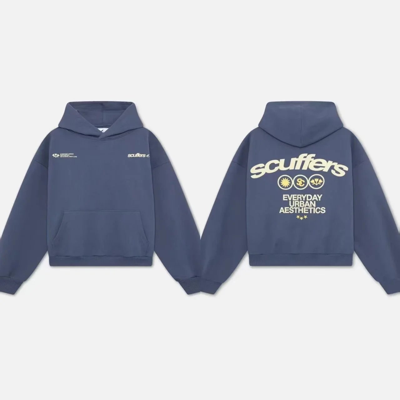 Scuffers Hoodies & Sweatshirts Logo Print Hooded Sweatshirt with Kangaroo Pocket — 32
