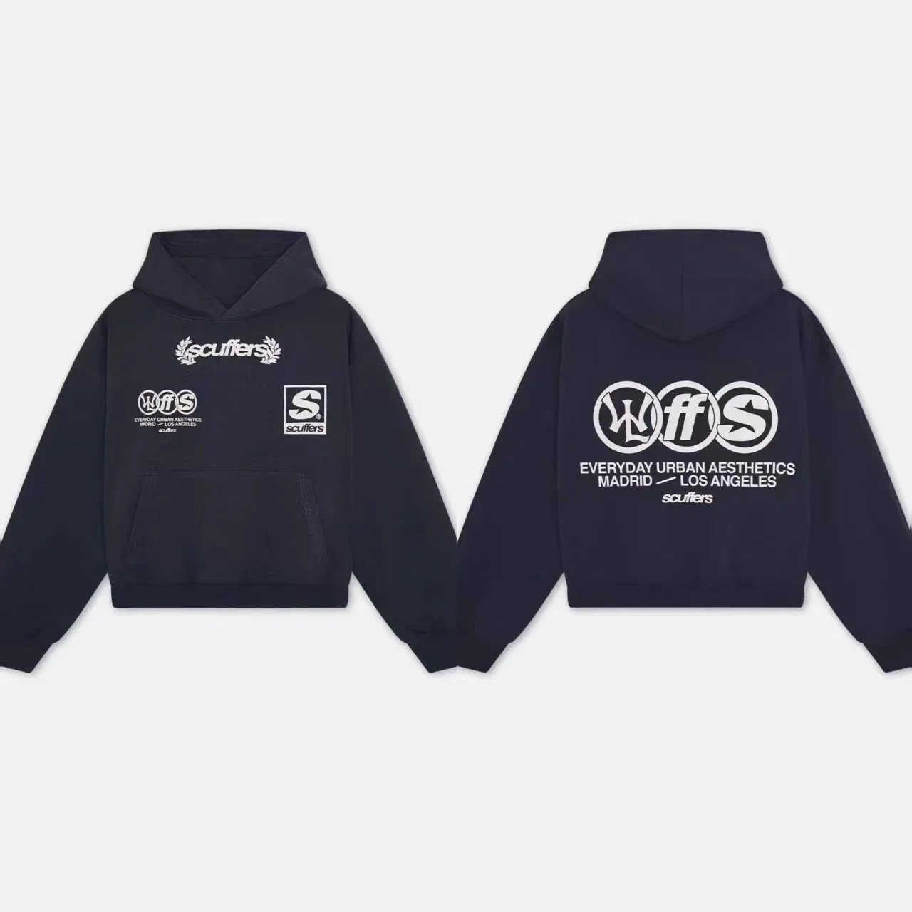 Scuffers Hoodies & Sweatshirts Logo Print Hooded Sweatshirt with Kangaroo Pocket — 30