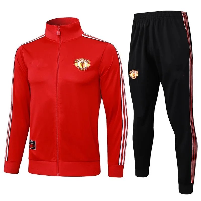 Adidas Tracksuits FC Bayern Munich Football Track Suit — Manchester United red retro edition