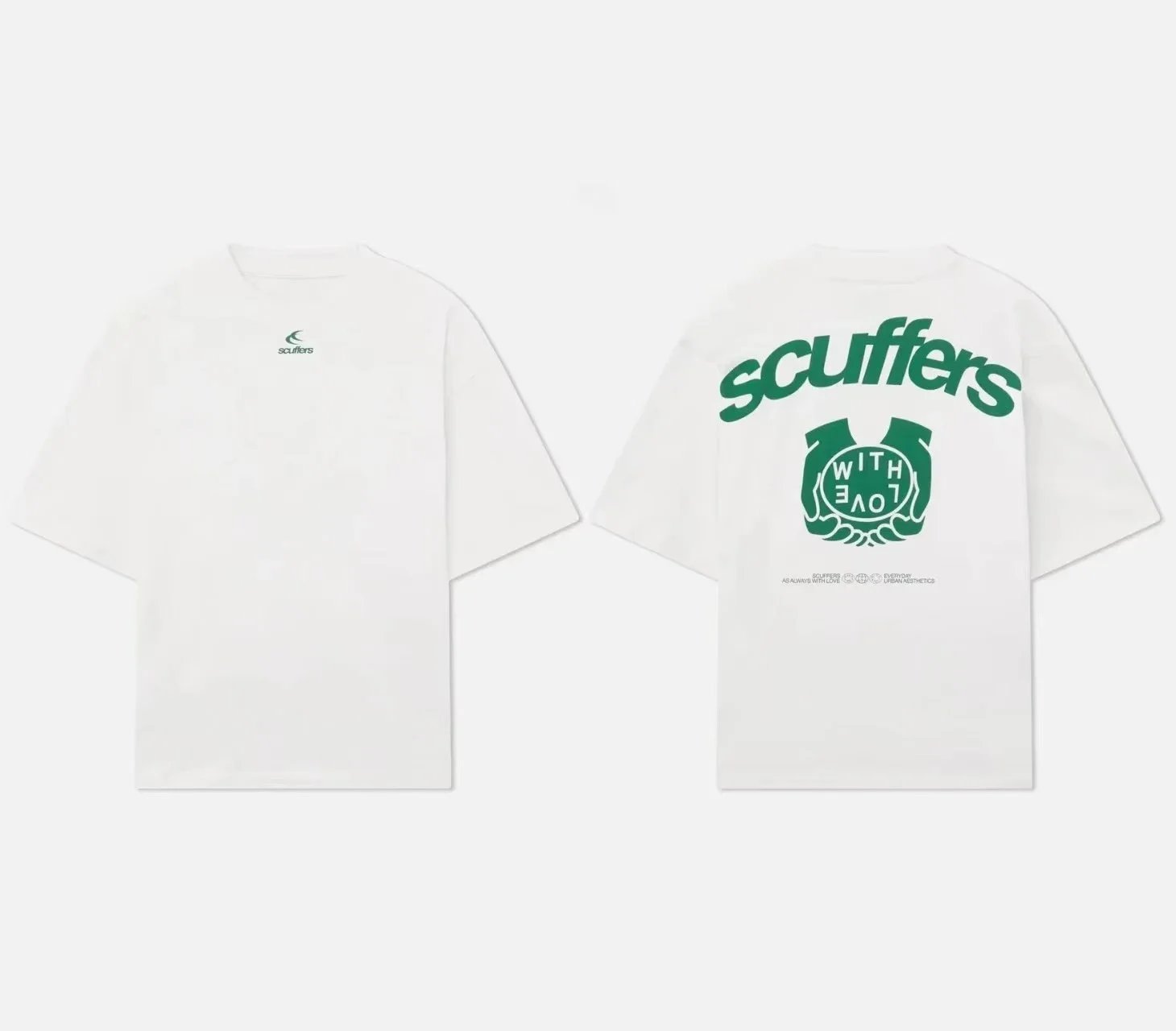 Scuffers Hoodies & Sweatshirts Logo Print Hooded Sweatshirt with Kangaroo Pocket — Short Sleeve -8