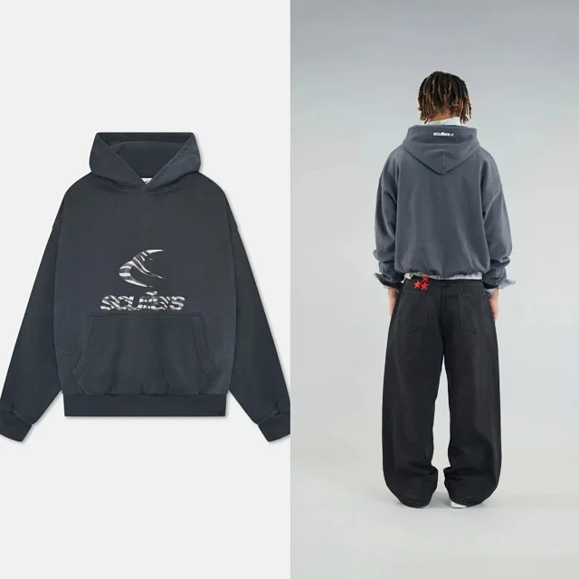 Scuffers Hoodies & Sweatshirts Logo Print Hooded Sweatshirt with Kangaroo Pocket product detail image 12