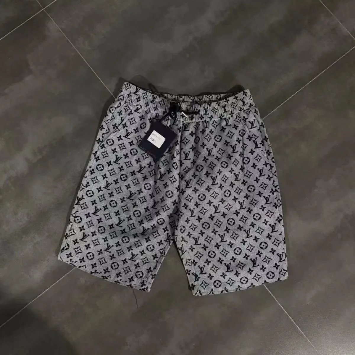 Prada Shorts Nylon Drawstring with Triangle Logo Plaque — 36