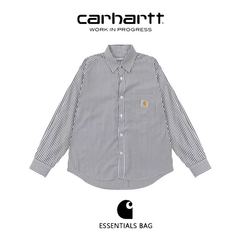 Chrome Hearts Shirts Long-Sleeve Plaid and Cross-Motif Button-Up Shirt — Black and white striped long sleeve