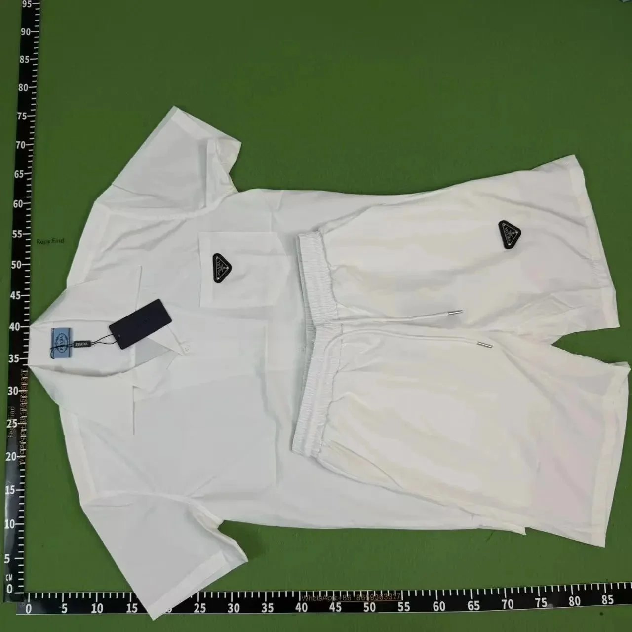 Casablanca Matching Sets Short-Sleeve Printed Shirt and Shorts Set — P-02