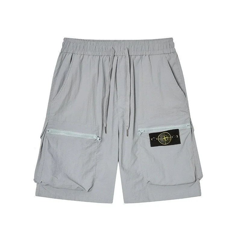 Prada Shorts Nylon Drawstring with Triangle Logo Plaque — 30