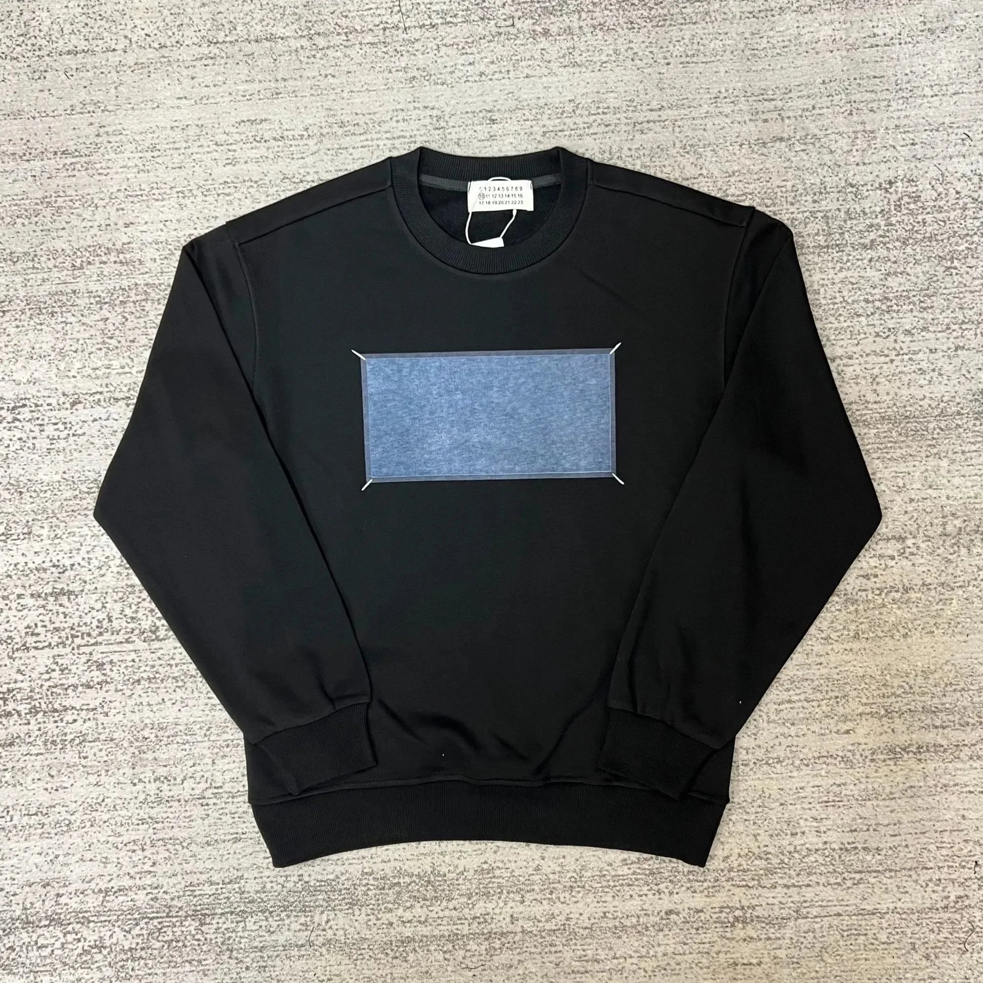 Maison Margiela Graphic crewneck sweatshirts and rib-knit sweaters — 11 black