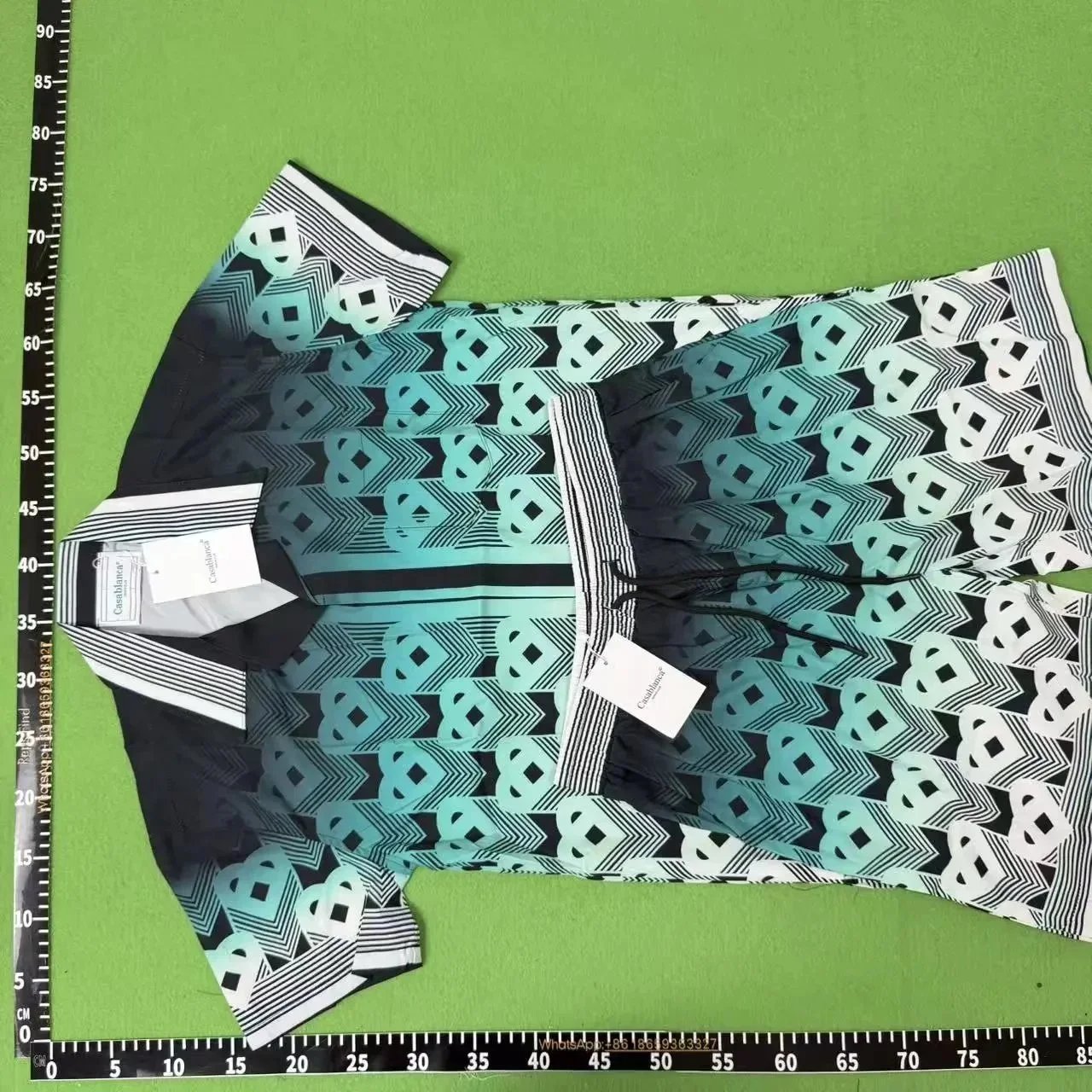 Casablanca Matching Sets Short-Sleeve Printed Shirt and Shorts Set — Q328 Set