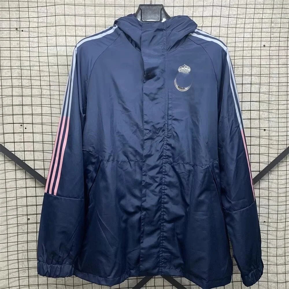 Unbranded Jackets Football crest zip-up windbreaker jacket — Real Madrid One-sided Hat