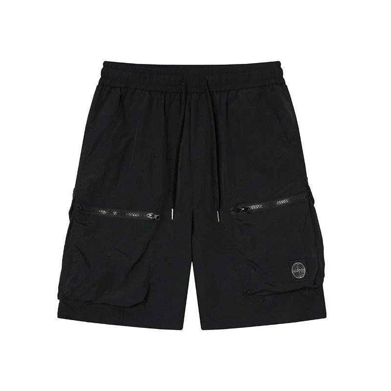 Prada Shorts Nylon Drawstring with Triangle Logo Plaque — 32