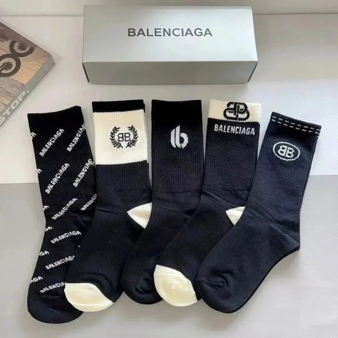 Nike Socks Mid-calf — Balenciaga Stockings (5 Pairs)