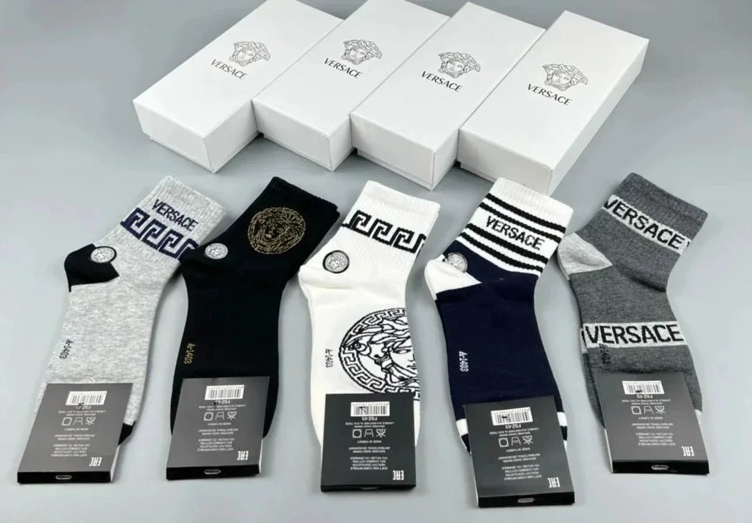Nike Socks Mid-calf — Versace mid-calf socks (5 pairs)