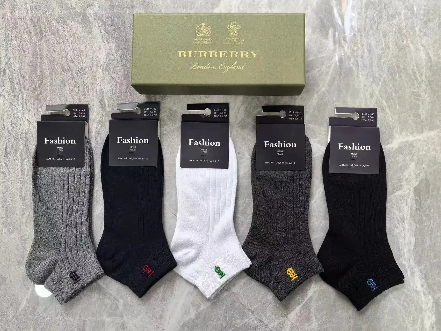 Nike Socks Mid-calf — Burberry socks (5 pairs)