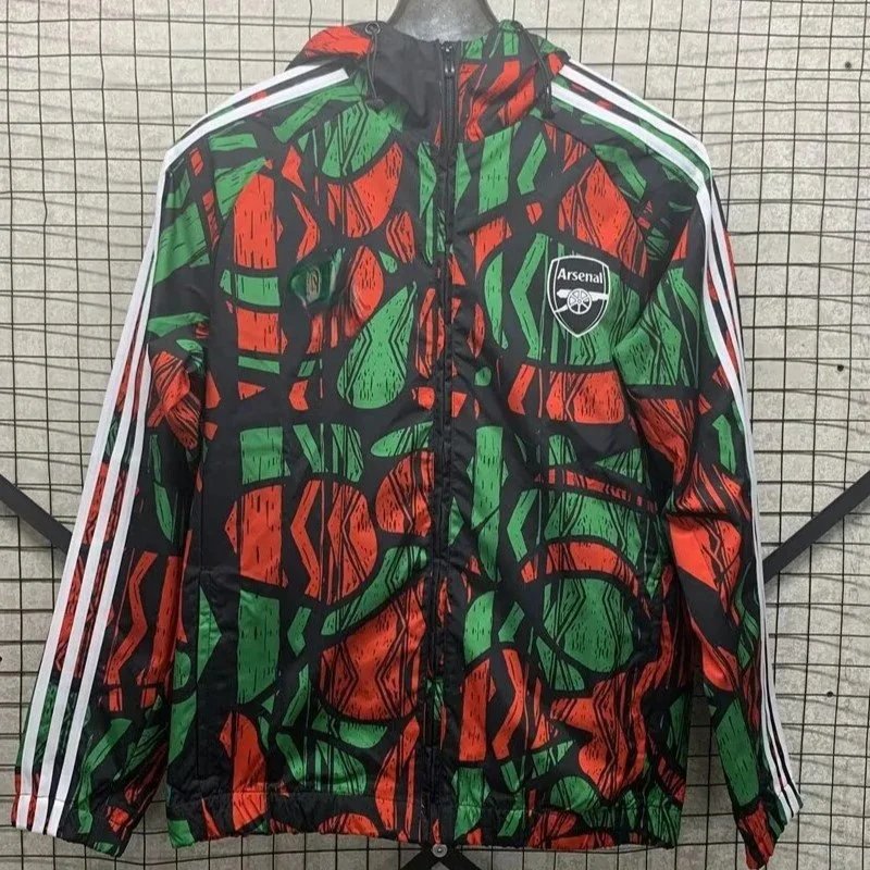 Unbranded Jackets Football crest zip-up windbreaker jacket — Arsenal with cap
