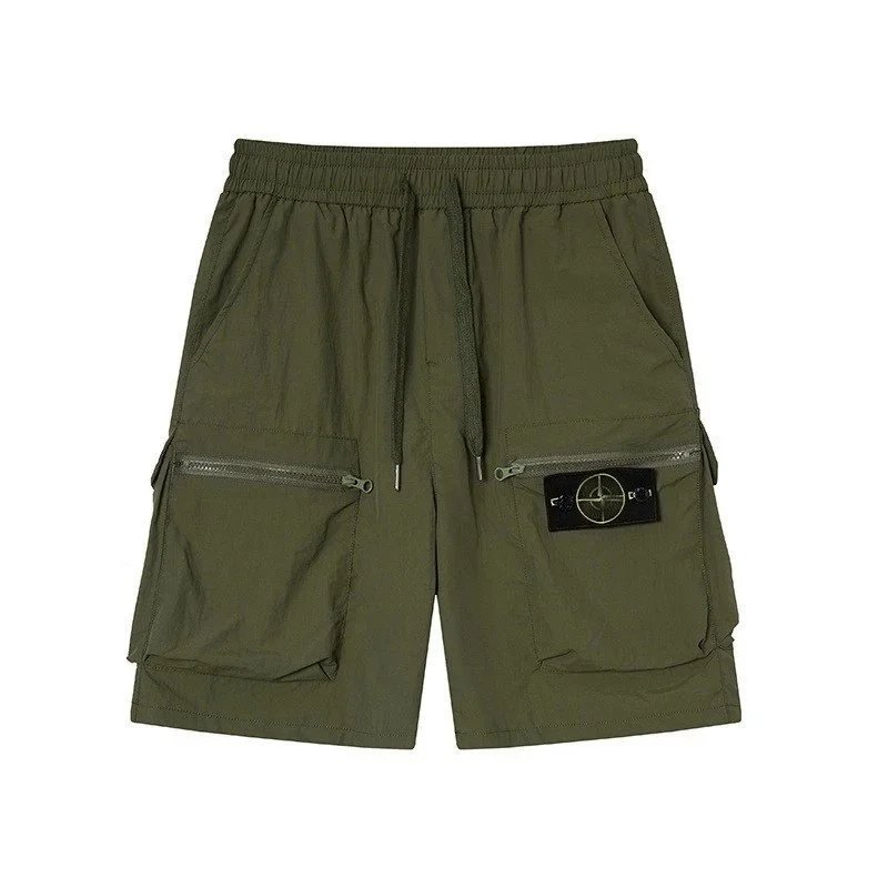 Prada Shorts Nylon Drawstring with Triangle Logo Plaque — 31