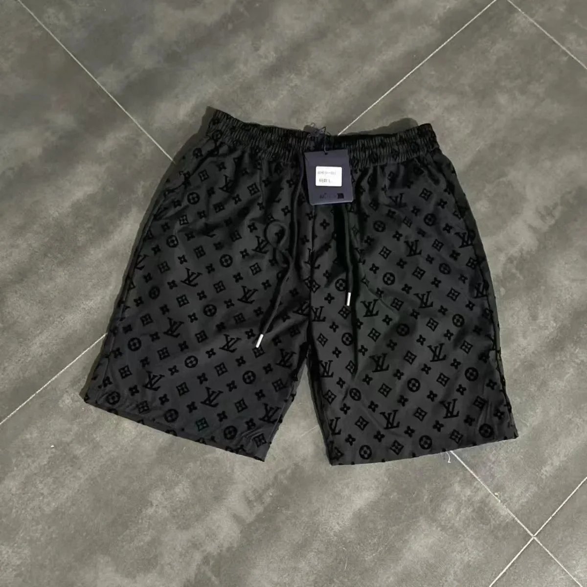 Prada Shorts Nylon Drawstring with Triangle Logo Plaque — 38