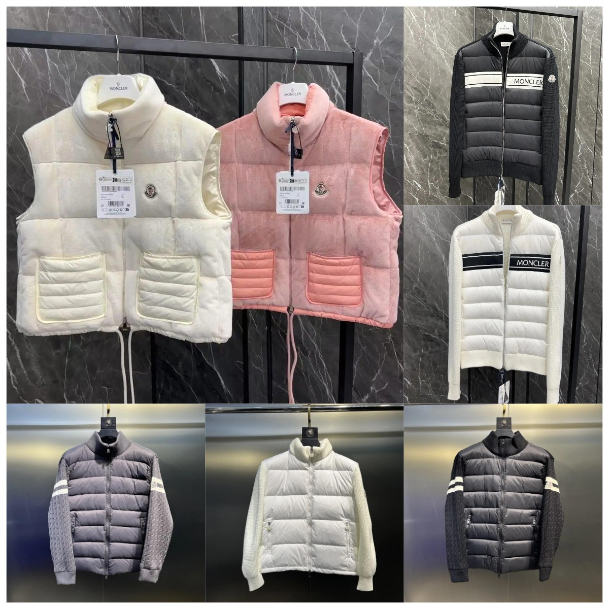 Moncler Down Jackets Quilted knit-sleeve puffer jacket product image