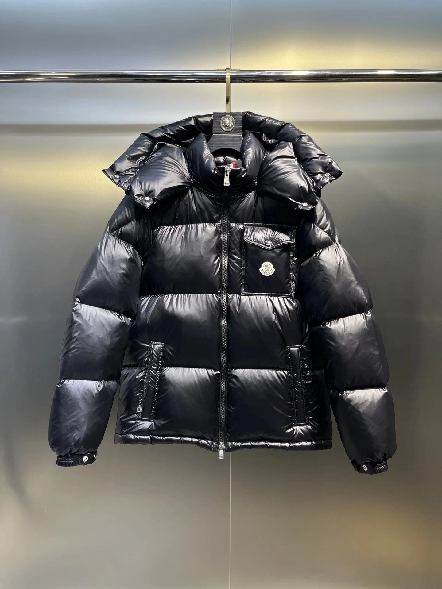 Moncler Down Jackets Quilted knit-sleeve puffer jacket — 02