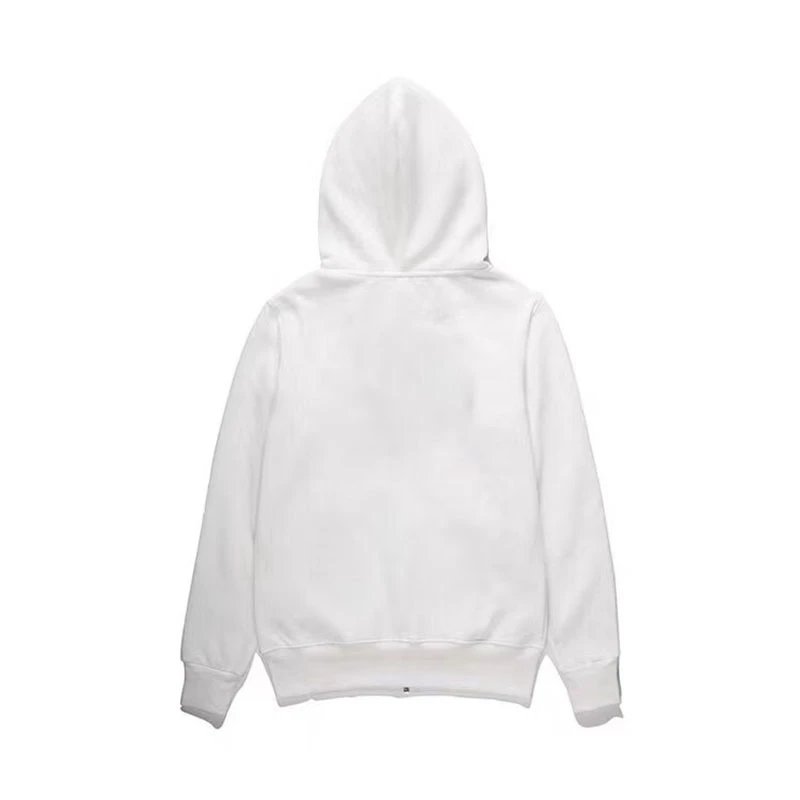 Front small red heart looped cardigan white