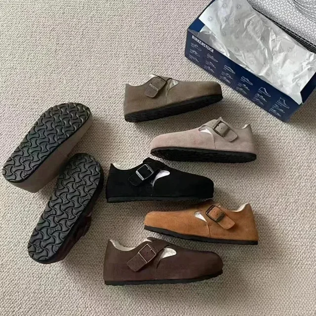 Birkenstock Slippers Fleece-Lined Buckle Clogs product detail image 7