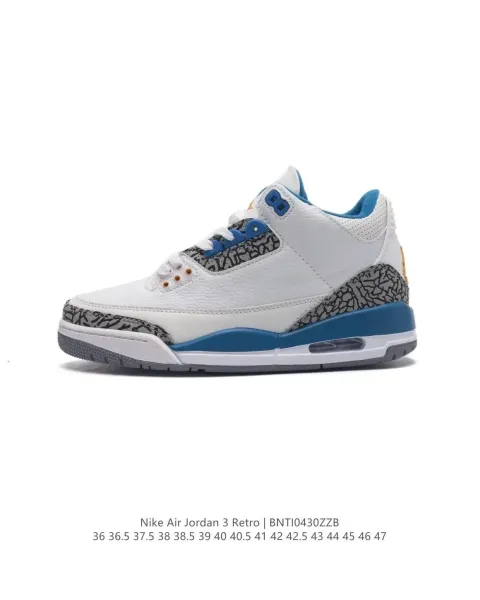 Air Jordan 3 Retro White Cement Grey Sneakers - 7