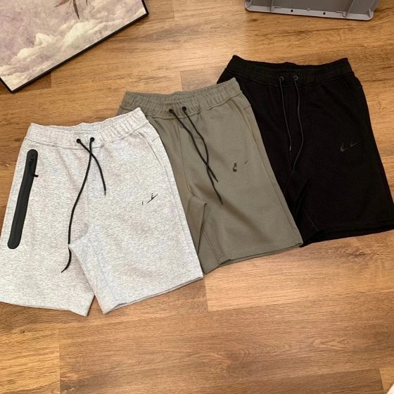 Nike Logo Drawstring Sports Shorts for Men - Casual Everyday Wear, Outdoor Camping, Cotton Five-Inch Shorts
