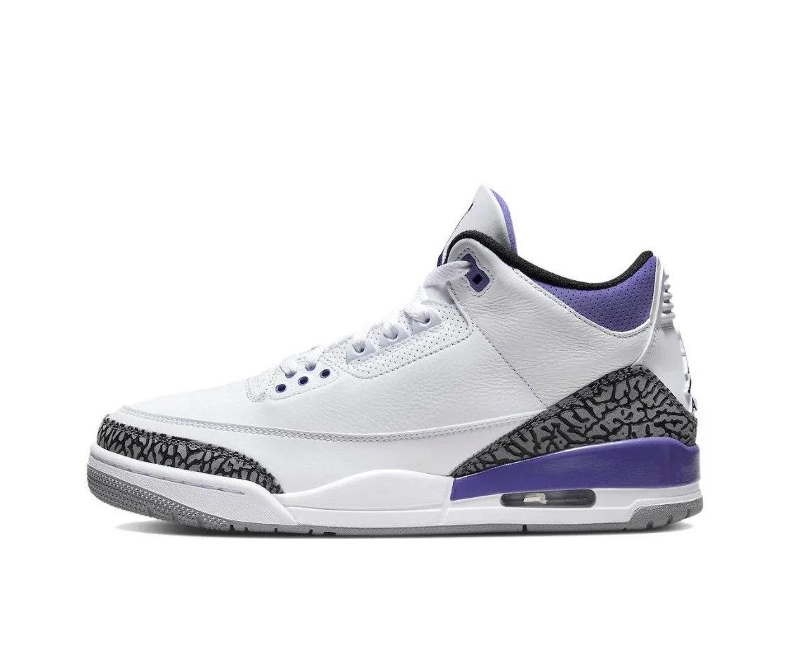 AJ3 White Purple