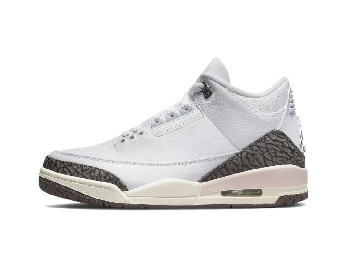 AJ3 White Brown Pink