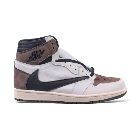 Brown and white high top