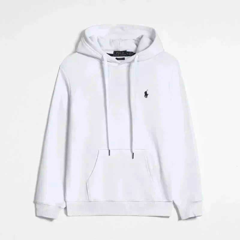 Pullover White with Black Logo