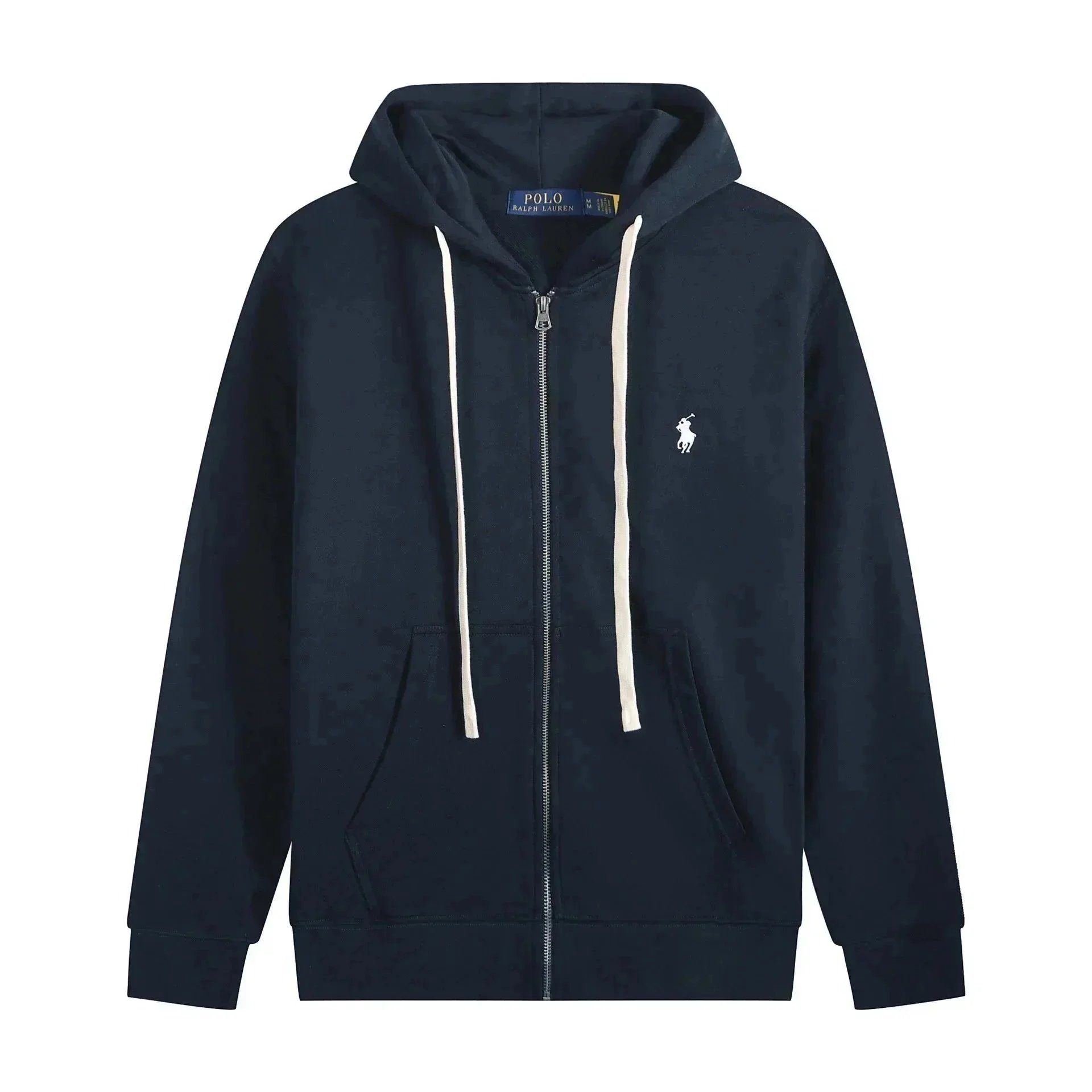Zip-Up Royal Blue with White Drawstring and White Logo