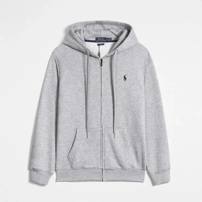 Zip-Up Grey with Black Logo