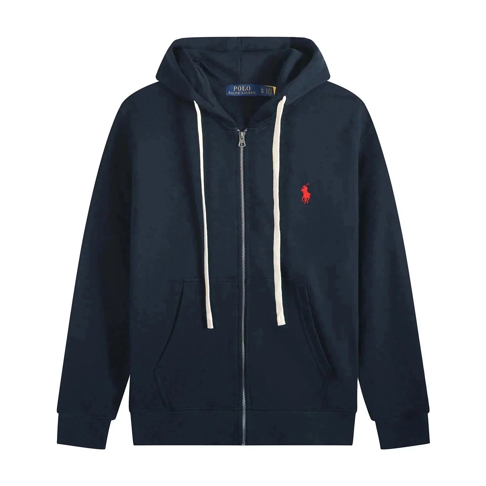 Zip-Up Royal Blue with White Drawstring and Red Logo