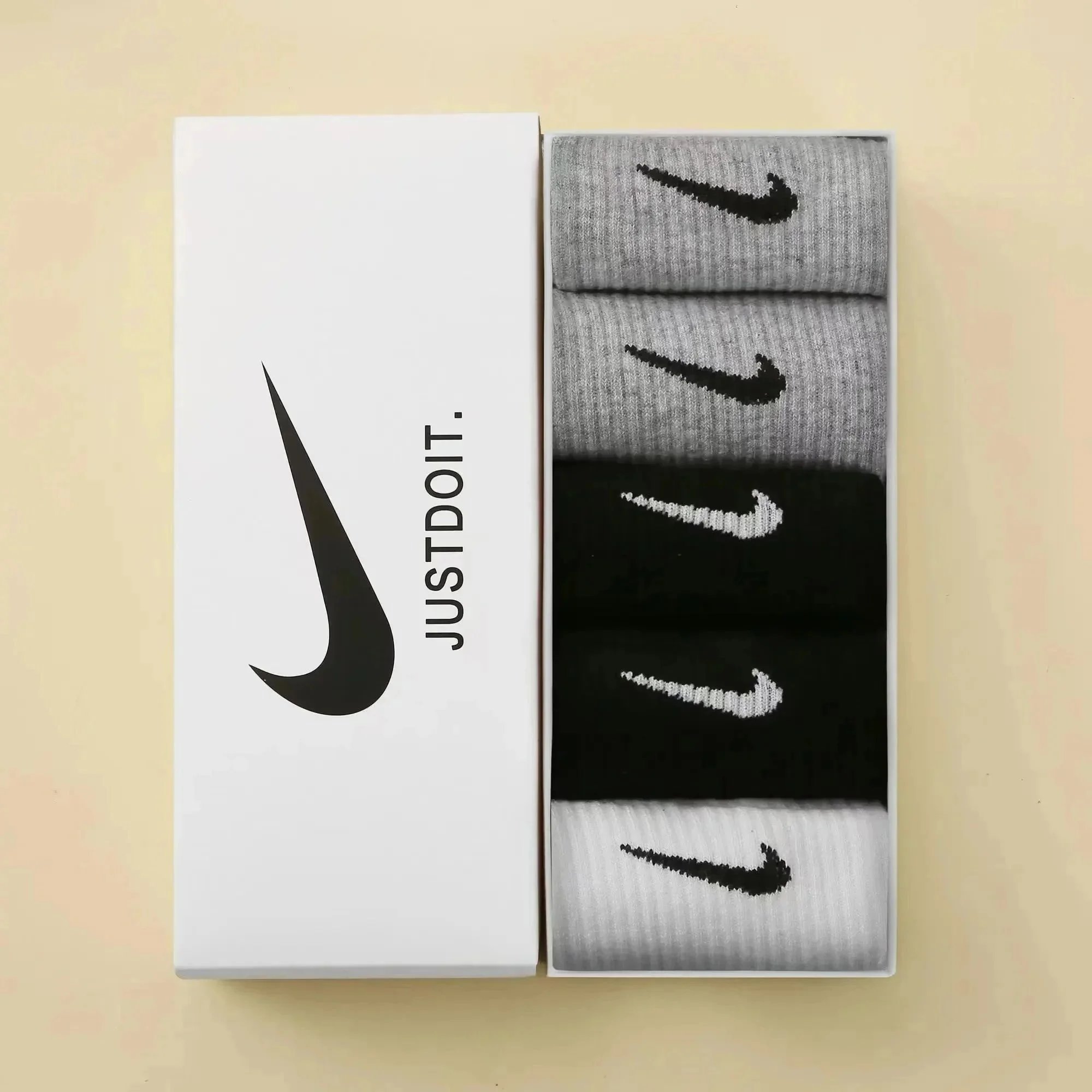 5-Pack (Black + Black + Gray + Gray + White)