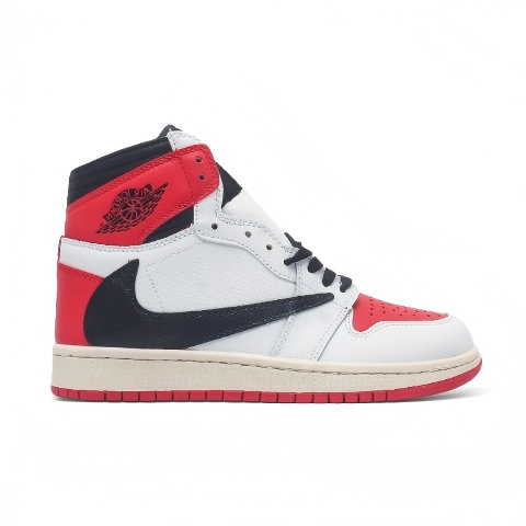 Red and white high tops