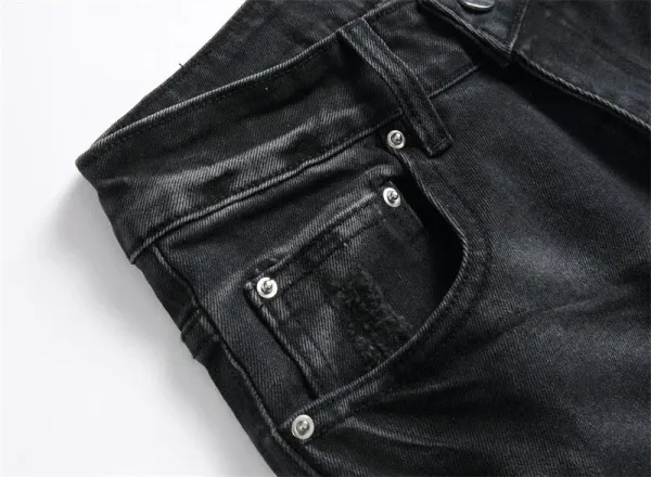 Amiri Distressed Patchwork Gray Jeans - 14