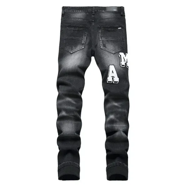 Amiri Distressed Patchwork Gray Jeans - 13