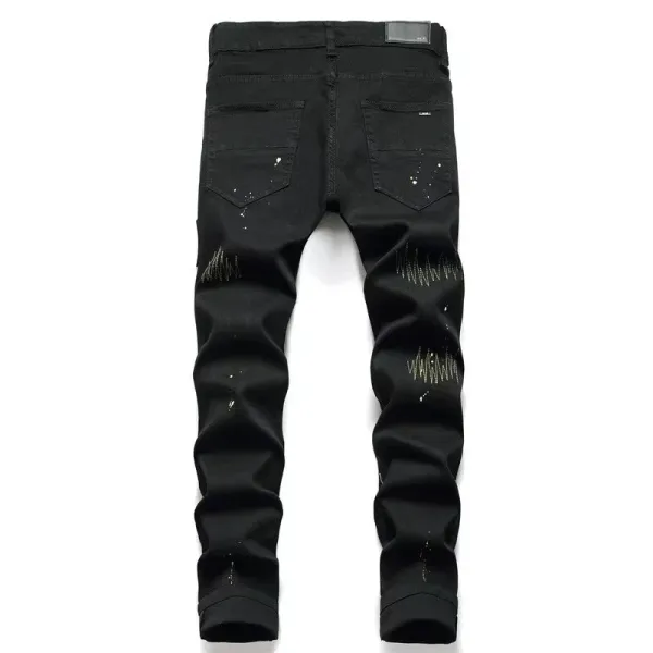 Amiri Distressed Patchwork Gray Jeans - 34